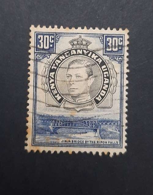 1938 Kenya, Tanganyika, Uganda KGVI 30c Black/Violet Stamp #2