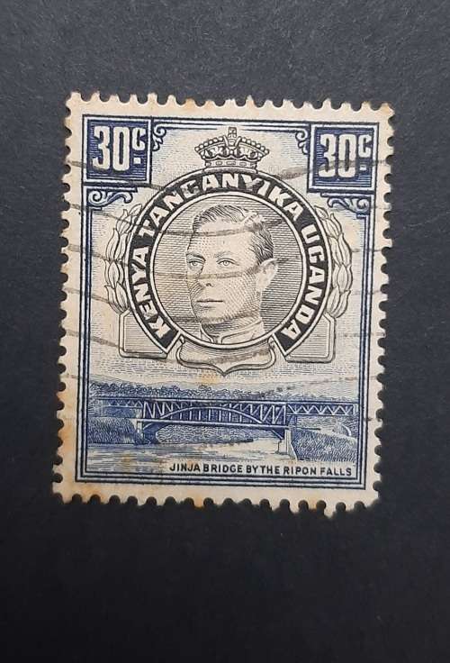 1938 Kenya, Tanganyika, Uganda KGVI 30c Black/Violet Stamp #2