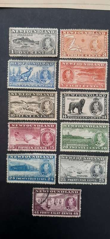 ** 1937 Newfoundland Coronation Complete Long Set Stamps (Used).**
