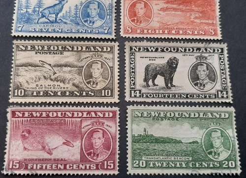 ** 1937 Newfoundland Coronation Complete Long Set Stamps (Used).**