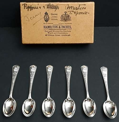 Stunning .925 Sterling Silver 1937 King George VI Coronation Tea Spoon Set (x6)