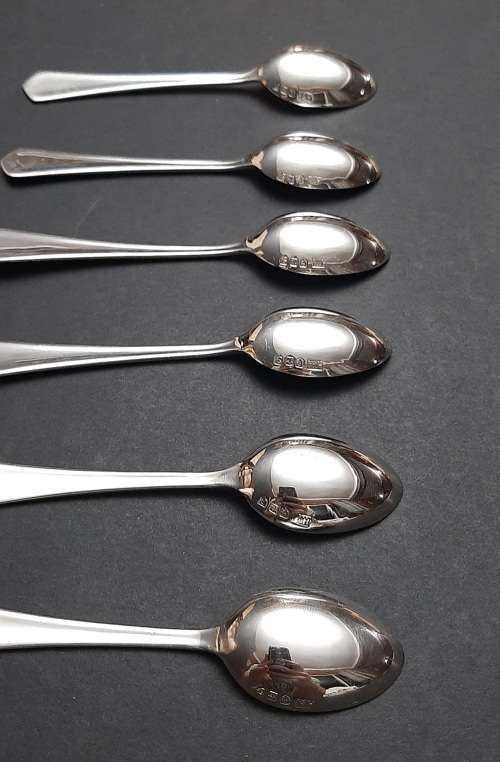 Stunning .925 Sterling Silver 1937 King George VI Coronation Tea Spoon Set (x6)
