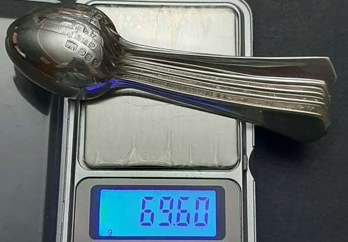 Stunning .925 Sterling Silver 1937 King George VI Coronation Tea Spoon Set (x6)