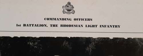 ** 1970 Official Photograph C/O `s , 1st Battalion The Rhodesian Light Infantry (51cm x 46cm).**