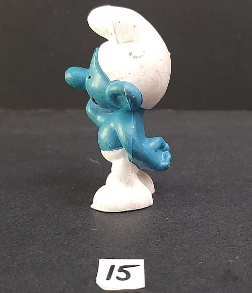 **  1960s  ` Standard Smurf` Figurine by Peyo #15  (Schleich, W. Germany)  [4cm]  **  