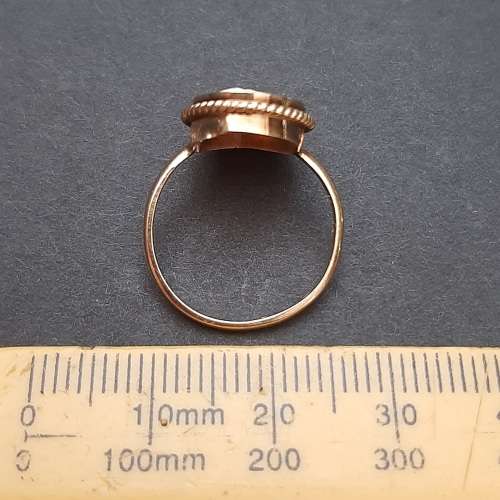 ** STUNNING: 1850s Victorian 9ct Gold Cameo Ladies` Ring (1,58g).**