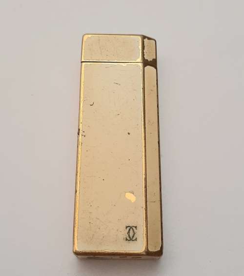 ** ORIGINAL- Cartier of Paris Gold-Plated and Enamel Gas Lighter (UNTESTED).**