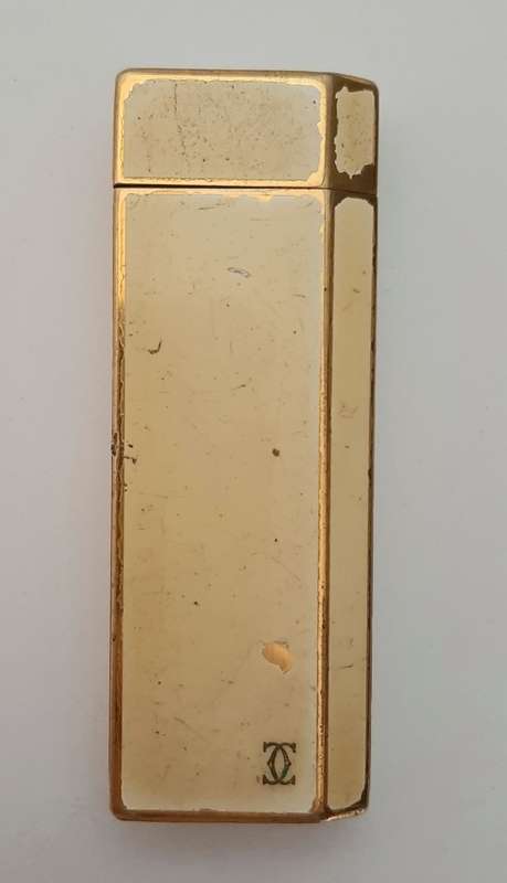 ** ORIGINAL- Cartier of Paris Gold-Plated and Enamel Gas Lighter (UNTESTED).**