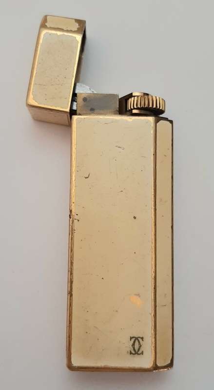 ** ORIGINAL- Cartier of Paris Gold-Plated and Enamel Gas Lighter (UNTESTED).**