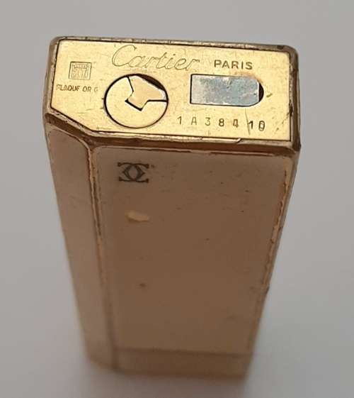 ** ORIGINAL- Cartier of Paris Gold-Plated and Enamel Gas Lighter (UNTESTED).**