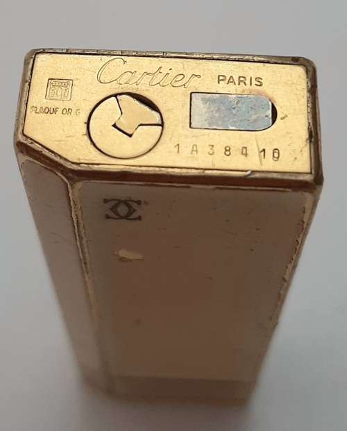 ** ORIGINAL- Cartier of Paris Gold-Plated and Enamel Gas Lighter (UNTESTED).**