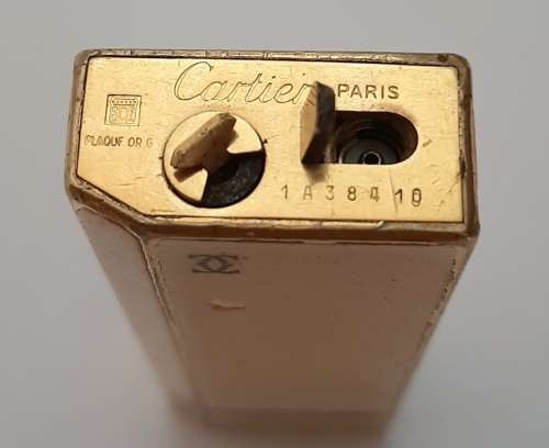 ** ORIGINAL- Cartier of Paris Gold-Plated and Enamel Gas Lighter (UNTESTED).**