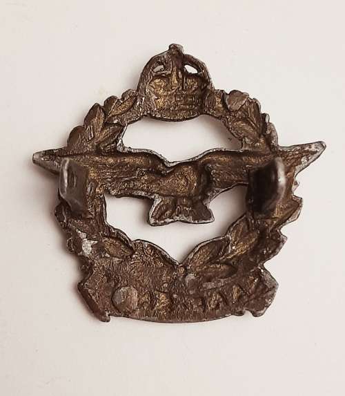 ** ORIGINAL: WW2 South African Air Force Pewter Cap Badge (Lugs Intact).**