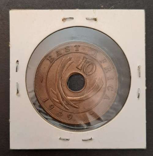 ** 1949 British East Africa 10 Cents Coin (Sealed) [ XF ].**