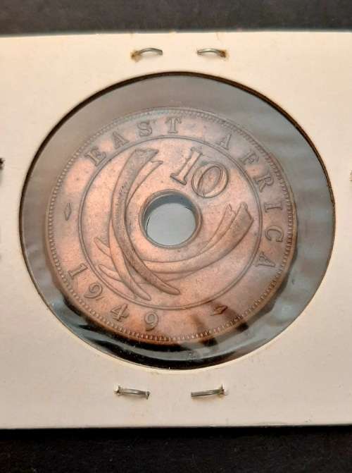 ** 1949 British East Africa 10 Cents Coin (Sealed) [ XF ].**