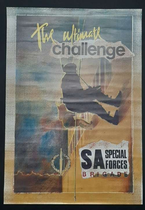 ** 1990s South African Special Forces Brigade Recruitment Poster (61cm x 43cm).**