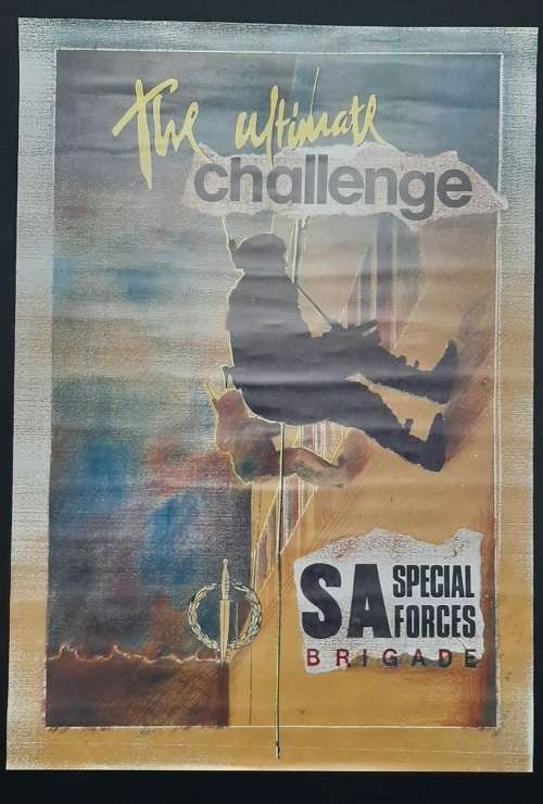 ** 1990s South African Special Forces Brigade Recruitment Poster (61cm x 43cm).**