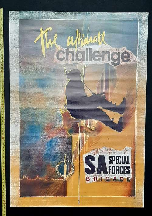 ** 1990s South African Special Forces Brigade Recruitment Poster (61cm x 43cm).**