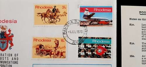 ** 1970 Rhodesia Posts and Telecommunications Corporation FDC #3  (UNUSED).**