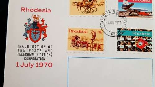 ** 1970 Rhodesia Posts and Telecommunications Corporation FDC #3  (UNUSED).**