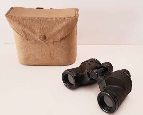 ** WW2 : 1942 Union Defence Force M6 Binoculars and Patt.37 Webbing Case.**
