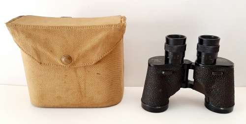 ** WW2 : 1942 Union Defence Force M6 Binoculars and Patt.37 Webbing Case.**