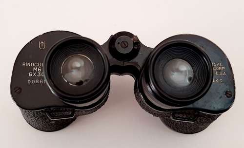 ** WW2 : 1942 Union Defence Force M6 Binoculars and Patt.37 Webbing Case.**