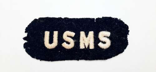 ** World War II : United States Maritime Service (USMS) Embroidered Shoulder Insigina.**