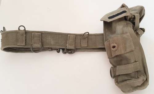 ** Rhodesian Bush War:  Patt.64 Webbing Belt and Ammunition Pouch Combo (Field Used).**