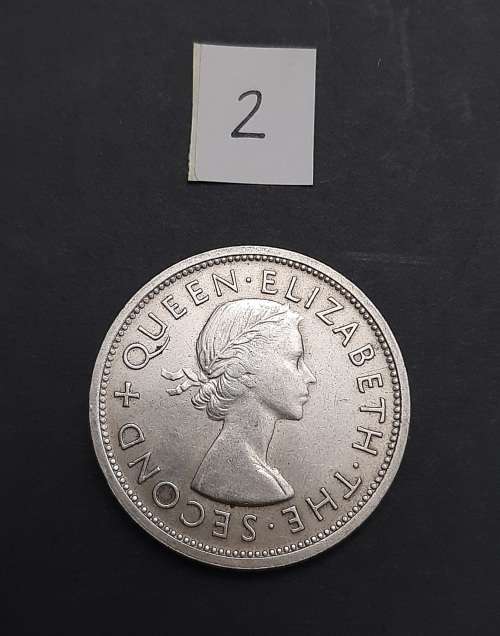 ** 1953 Southern Rhodesia (Rhodes Centenary) Silver 5 Shilling Coin #2  (VF).**