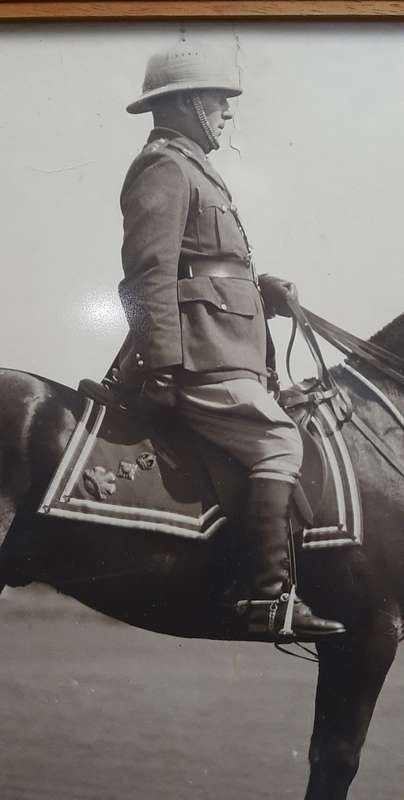 1930s Special Service Battalion (SSB) Mounted Officer Large Framed Photograph