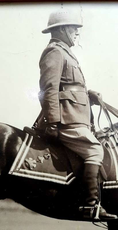 1930s Special Service Battalion (SSB) Mounted Officer Large Framed Photograph