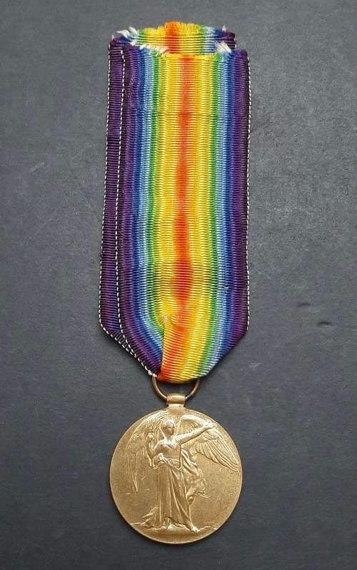 ** WWI (1914-1918) Victory Medal w/ Full-Length Silk Ribbon (Norfolk Regiment).**