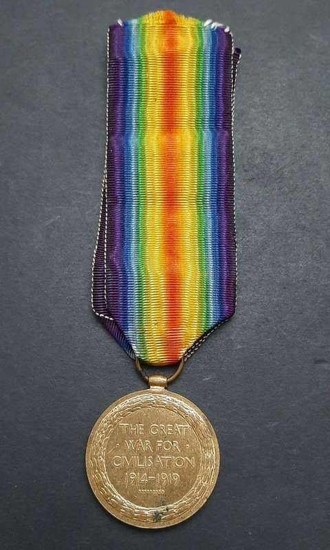 ** WWI (1914-1918) Victory Medal w/ Full-Length Silk Ribbon (Norfolk Regiment).**
