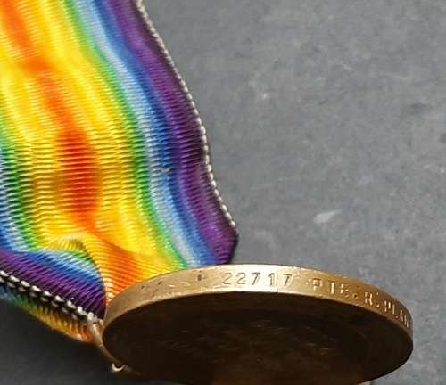 ** WWI (1914-1918) Victory Medal w/ Full-Length Silk Ribbon (Norfolk Regiment).**