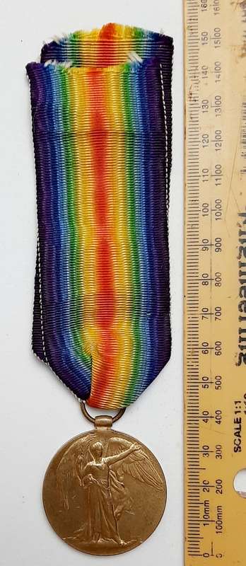 ** WWI (1914-1918) Victory Medal w/ Full-Length Silk Ribbon (Norfolk Regiment).**