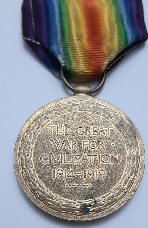 ** WWI (1914-1918) Victory Medal w/ Full-Length Silk Ribbon (Norfolk Regiment).**