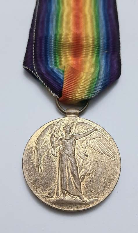 ** WWI (1914-1918) Victory Medal w/ Full-Length Silk Ribbon (Norfolk Regiment).**