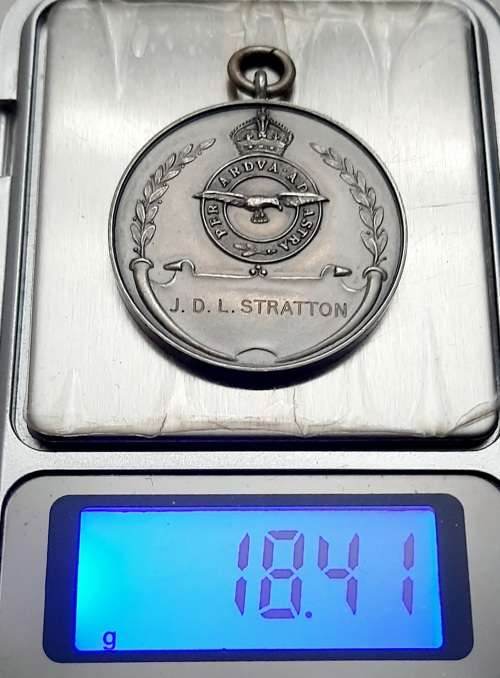** Royal Air Force .925 Silver Medallion : 1934 Mosul Flight Relay No.30 B Squadron (Birmingham).**