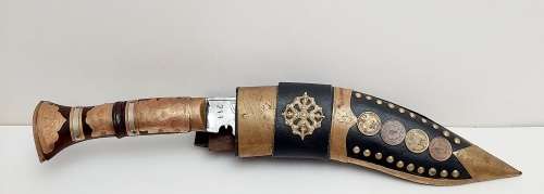 ** 1950s Nepalese `Gorkha Army` Large Kukri w/ Scabbard (43cm) [ Military Marked].**