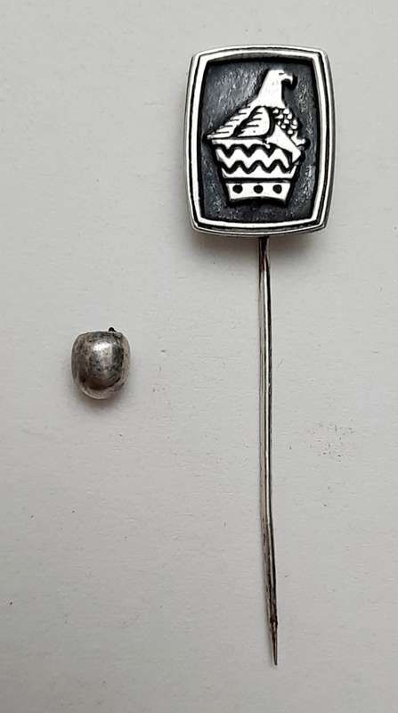 ** Rhodesian .925 Silver Tie / Lapel Pin with Zimbabwe Bird (3.13 g).**