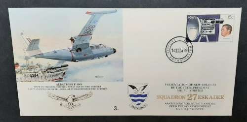 ** South African Air Force : 27 Squadron New Colours FDC w/ Insert Card (3673/10 000).**