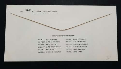 ** South African Air Force: 35 Squadron FDC w/ Original Photo of Pilot Major De Klerk .**