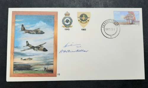 ** South African Air Force: 28 Squadron 1943-83 FDC Signed w/ Insert Card.**