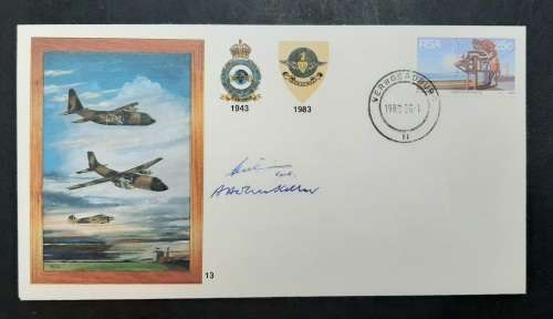 ** South African Air Force: 28 Squadron 1943-83 FDC Signed w/ Insert Card.**