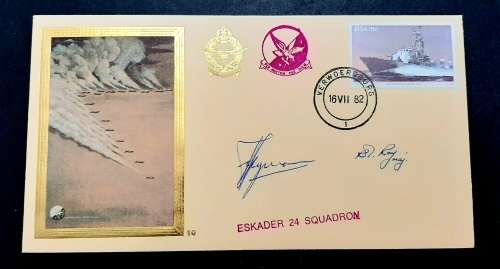 ** South African Air Force: 24 Squadron ` Boston Shuttle Service` FDC Signed w/ Insert.**