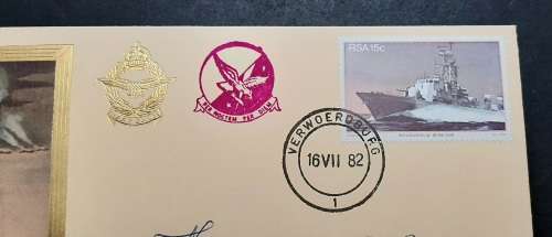 ** South African Air Force: 24 Squadron ` Boston Shuttle Service` FDC Signed w/ Insert.**