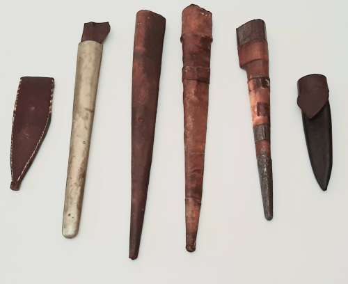 **Assorted 19th Century Indonesian Kris Dagger Scabbards (x 6).**