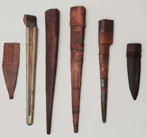 **Assorted 19th Century Indonesian Kris Dagger Scabbards (x 6).**