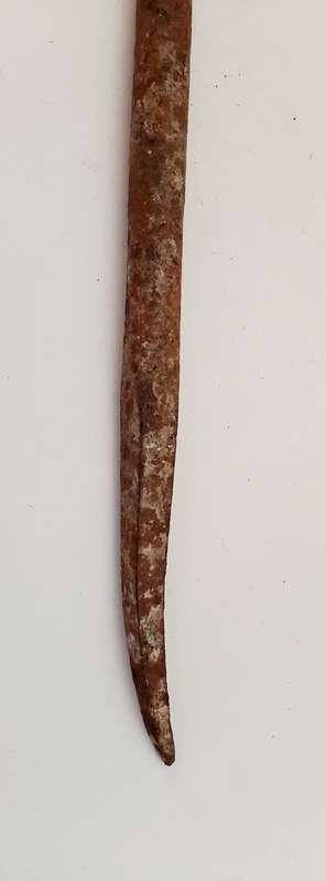 ** Late 19th Century Zulu  `Umkhonto` Forged Iron Throwing Spear Head (46cm).**